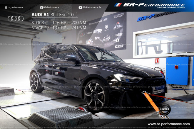 Audi A1 GB 30 TFSI - (1.0T) stage 1 - BR-Performance Lyon / Chambery /  Grenoble - Reprogrammation moteur, préparation moteur, optimisation moteur