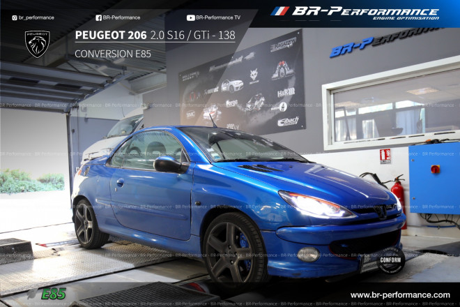 Peugeot 206 2.0 16v RC stage 1 - BR-Performance - Reprogrammation moteur,  préparation moteur, optimisation moteur